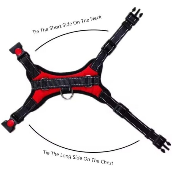 Easy Walk Dog Harness, Breathable, No Pull Adjustable Harness, Fluorescent Strip - Picture 4 of 8